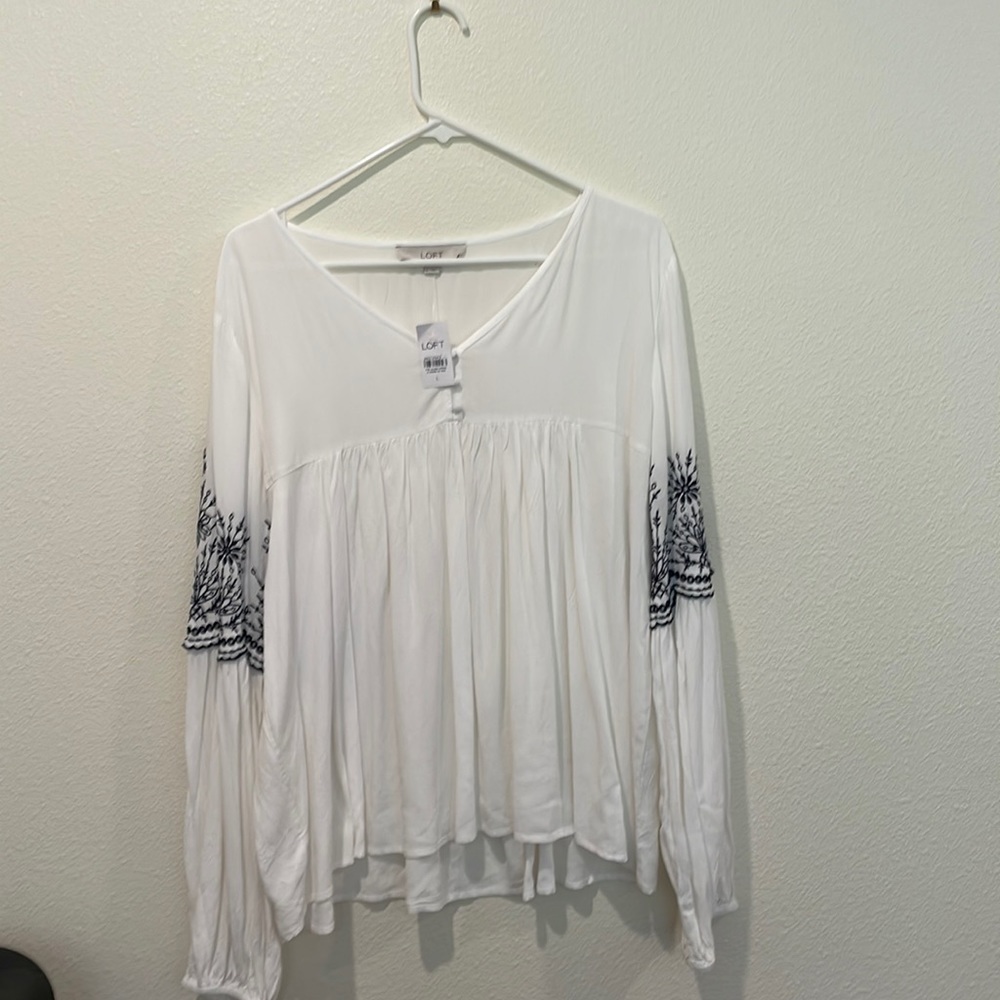 Brand new Loft peasant top